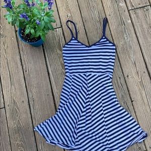 Navy and White Striped Nautical Summer Dress